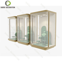 Meubles de magasin de bijoux haut de gamme personnalisés, vitrine d'exposition avec éclairage LED, armoire murale en verre trempé, présentoir suspendu pour boutique