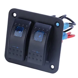 P02 Custom Symbol Waterproof marine Boat Switch 2 Panel With LED