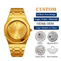 Nouveau produit, personnalisation, quantité minimale de commande, vente chaude, mouvement japonais NH35 Miyota 8215, montre pour homme