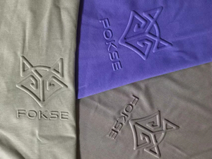 D goffrato di alta qualità Custom Logo 260 GSM 100% cotone goccia a spalla Cropped scatola misura Oversize t-shirt squadrata per gli uomini - Product Image 4