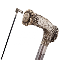 Canne de marche sculptée à la main avec motif de cerf, créative et tendance, canne décorative, bâtons de randonnée antidérapants