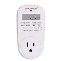 SINO TIMER TM518 Global Timer Socket-EU/US/UK/BR-Stecker, 16A 230V, LCD-Display, 16 EIN/AUS-Programme Zeit schalt uhr