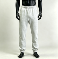 Pantalon en molleton blanc personnalisé pour homme, taille élastique, coupe droite ajustée, jambe étroite, style baggy, pantalon et pantalon long pour homme