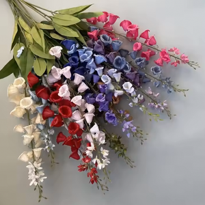 <span class=keywords><strong>Campanula</strong></span> Artificiale in Seta a Stelo Lungo, Giglio della Valle in Seta per Decorazioni di Matrimoni, Eventi, Hotel e Vasi - Product Image 2