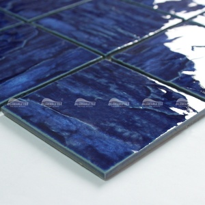 Piastrelle Bluwhale 4 Pollici, Mosaico Smaltato Lucido 95X95mm, Piastrelle in Ceramica Blu Scuro per Piscine - Product Image 2