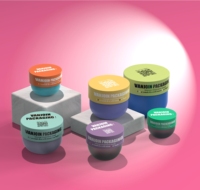 Pot cosmétique en plastique givré écologique avec impression couleur, 150 ml, 250 ml, 500 ml, pour crème, masque capillaire, sérum pour soins de la peau