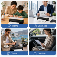 Imprimante thermique A4 N81 portable sans encre, imprimante mobile sans fil pour bureau, maison, petite entreprise