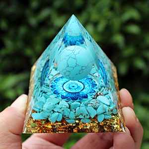 Crystal Chip Pyramid Resin Epoxy Craft Desktop Ornament Home Decoration <b>Pine</b> Cone Design Collection Gift - Product Image 4