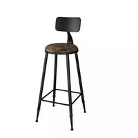 Ensemble de chaises de bar en bois personnalisées en gros, tabourets de restaurant industriels, tabouret de bar avec pieds en métal et repose-pieds