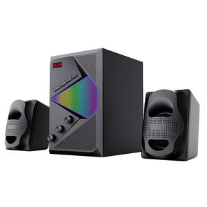 Wooden Fashion Active <b>Gaming</b> Computer <b>PC</b> Subwoofer Home Theater 2.1 Speakers - Product Image 1