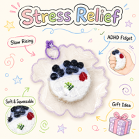 Nouveau jouet anti-stress en silicone alimentaire 2026, motif gâteau délicieux, jouet sensoriel souple en forme de beurre