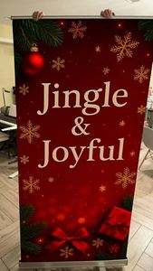 Custom Full Color Retractable <b>Roll</b> up Banner Portable Foldable Stand for Wedding Party Event Scene Decoration Display - Product Image 2