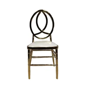 event chic gold stainless steel stacking phoenix dining chair for wedding XYN6311