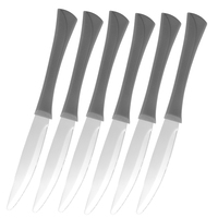 6PCS couteaux à steak professionnels-Qualité restaurant, poignée en PP, marque personnalisée, OEM/ODM, bas quantité minimale de commande, Offre Spéciale