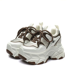 Chaussures <span class=keywords><strong>compensées</strong></span> à plateforme en cristal brillant en strass Chaussures pour dames augmentant la hauteur <span class=keywords><strong>Baskets</strong></span> originales pour femmes - Product Image 1