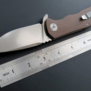 Couteau pliant de poche en acier D2 haute dureté, marque HK, modèle FB060, pour la chasse en plein air, la défense personnelle, manche G10, OEM - Product Image 2