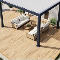 Pérgola Motorizada Retráctil con Revestimiento de Aluminio Xuanyu, Resistente al Agua IP67, Resistente al Viento 180-220KM/H, Tamaño Personalizable, Recubrimiento en Polvo