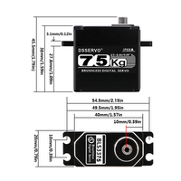 Moteur servo brushless entièrement métallique 75 kg BLS3375 pour voitures RC, robots Baja, pièces d'avions RC et gyros