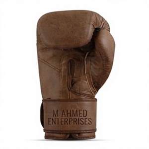 Guantes de Boxeo de Cuero Marrón Originales para Entrenamiento de Artes Marciales y Práctica de Combate - Product Image 3
