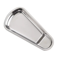Plateau en acier inoxydable 201, moderne et minimaliste, épaissi, pour restaurant, buffet, maintien des aliments, usage domestique et commercial, en forme d'éventail