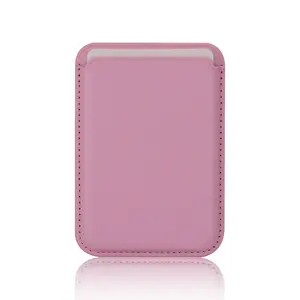 Funda Mag personalizada con logotipo de marca de la mejor calidad, caja fuerte de cuero genuino, billetera magnética para Iphone 14 13 12 Pro Max