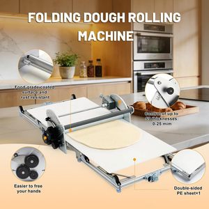 Commercial Electric Pastry Sheeter Dough Rolling Machine with Folding Bars for Croissant Puff Pastry Pizza Bread - Product Image 3