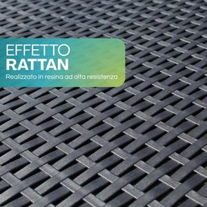 Conjunto de Muebles de Jardín y Terraza para 4 Personas en Ratán Antracita con Sofá, 2 Sillones y Mesa de Centro - Product Image 4