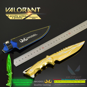 VALORANT-Poignard de châtiment divin, modèle de restauration en cuir doré de 22cm, artefact tactique, artisanat de collection, 2.0 Karambit - Product Image 5
