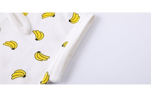 Vente en gros des produits les plus vendus, t-shirt et jupe pour enfants à imprimé fruits, style coréen, ensemble de vêtements pour filles, vente chaude, ensemble de 2 pièces pour filles - Product Image 5
