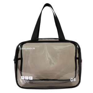 Portable Travel Go Out Beach <b>Toiletries</b> <b>Storage</b> Case High Color Value Dry Wet Separate PVC Zipper Double Handles Cosmetic Case - Product Image 1