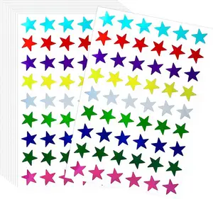 Teacher Supplies Classroom Self-Adhesive Stars Labels Holographic Rainbow Small Star Stickers for Kids Reward