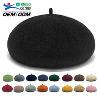RongGuang Vente en gros – Nouveau Béret Unisexe en Laine de Haute Qualité, Chaud et Tendance, Couleur Unie, Style Classique, pour Femme et Homme