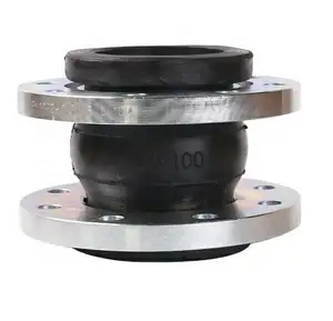 Huayuan DIN/JIS/ANSI Standard Flange Adapter Galvanized Rubber Expansion Joint Single sphere Flexible Rubber Joint With Flange