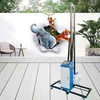 Imprimante murale verticale 3D automatique à jet d'encre avec rails de tête d'impression Tx800 pour papier de riz, toile, murs et vêtements