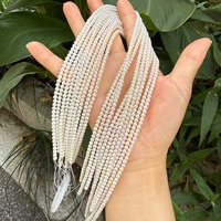 Perles d'eau douce de qualité supérieure AAA, forme ronde parfaite, 3-4 mm, perles en vrac, haute brillance, cultivées pour la fabrication de bijoux
