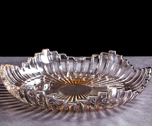 Ensemble de 2 assiettes en verre à rayures/mélodie européennes de 18.5cm et 29.5cm de diamètre pour cadeaux - Product Image 4
