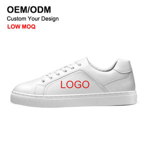 OEM ODM Fabricants Original Logo Personnalisé en Cuir Véritable Baskets Blanches Design Skateboard Casual Hommes Chaussures Personnalisées - Product Image 5