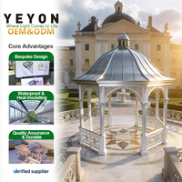 Pergola de jardin moderne en aluminium Yeyon 2026 OEM, véranda, serre, maison en verre pour villa, jardin, extérieur résidentiel
