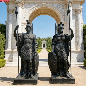 Escultura de Guerrero Romano de Bronce YOUFINE, Decoración de Jardín y Plaza al Aire Libre, Estatuas de Arte Mítico Clásico - Product Image 2