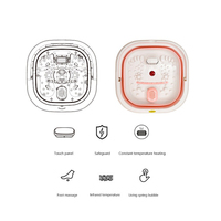Bassin de lavage des pieds électrique pliable ONYAYA, masseur de pieds pour la circulation sanguine, 4L, 400W, 47°C