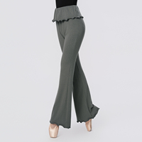 Pantalon de danse pour femmes, faux pantalon deux pièces à bas évasé, pantalon long de yoga pour adultes