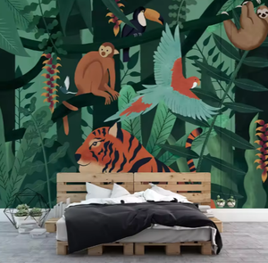 <span class=keywords><strong>Papier</strong></span> <span class=keywords><strong>peint</strong></span> personnalisé écologique imprimé en 3D <span class=keywords><strong>Nature</strong></span> Paysage Mural <span class=keywords><strong>Jungle</strong></span> Plante Floral Animal Oiseau <span class=keywords><strong>Papier</strong></span> <span class=keywords><strong>peint</strong></span> pour chambre d'enfant fille - Product Image 1