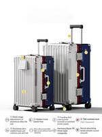 Valise à roulettes en aluminium robuste et durable de 28 pouces, grande capacité, avec serrure TSA, pour les voyages des femmes