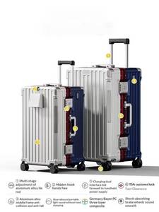 28 Inch Large Capacity Thickened Sturdy &amp; Durable Aluminum Frame Trolley <strong>Case</strong> <strong>with</strong> TSA Lock for Women's <strong>Travel</strong> Trips - Product Image 2