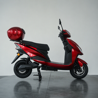 Scooter électrique pour adultes à deux roues homologué EEC DOT, batterie au lithium 72V 3000W, rouge, sportif, avec coffre arrière