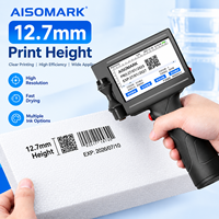 Imprimante à jet d'encre manuelle AISOMARK 12,7 mm pour sacs d'emballage flexibles, machine de codage de date et de logo graphique