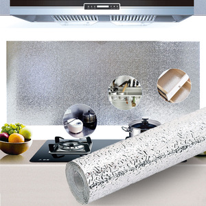 Pegatinas de papel de aluminio, 50 unidades, rectangulares, impermeables, a prueba de aceite, revestimientos para cajones de cocina, autoadhesivos, con diseño de cáscara de naranja - Product Image 3