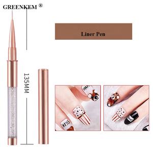 1 pièce 14 Style métal strass cristal UV Gel vernis doublure tête plate à <span class=keywords><strong>carreaux</strong></span> français rayure Art des ongles stylo <span class=keywords><strong>dessin</strong></span> - Product Image 4