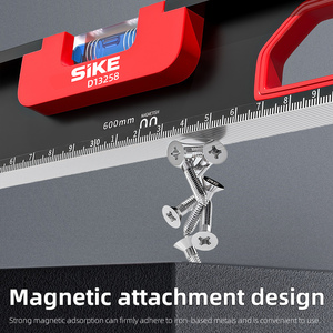 Niveau à bulle et jauge de niveau en alliage d'<span class=keywords><strong>aluminium</strong></span> magnétique - Précision de 0,5 mm/m, 300-1000 mm pour la construction et la <span class=keywords><strong>menuiserie</strong></span> - Product Image 6