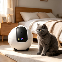 Robot Inteligente para Mascotas con Cámara, Pantalla Dual HD, WiFi, Audio Bidireccional, Alarma de Movimiento, Monitor Interactivo para Mascotas, Seguridad para el Hogar